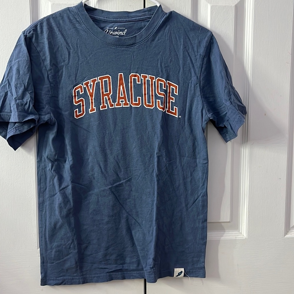SYRACUSE. Blue Syracuse orange shirt. Size S.